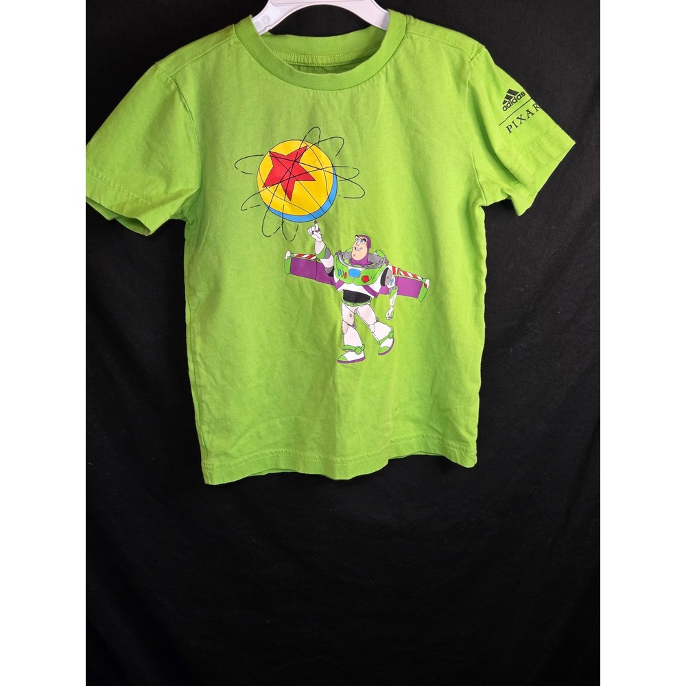 Adidas‎ Pixar Toy Story Buzz Lightyear Green Graphic T-Shirt Kids 5-6Y GH8041